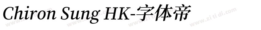 Chiron Sung HK字体转换